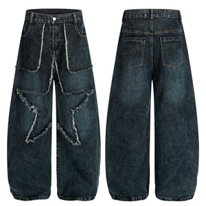 Star Patch Destroyed | Baggy Jeans - Santo 