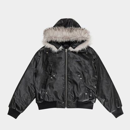 Moto Style | Faux Fur PU Jacket - Santo 