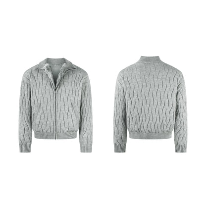 Textured Fleece | Knit Zip Jacket