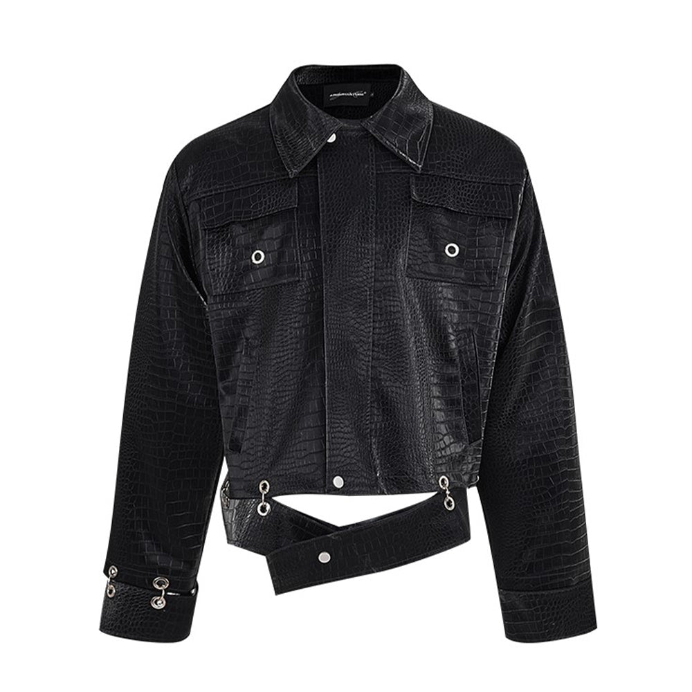 Croc Embossed PU | Street Jacket - Santo 