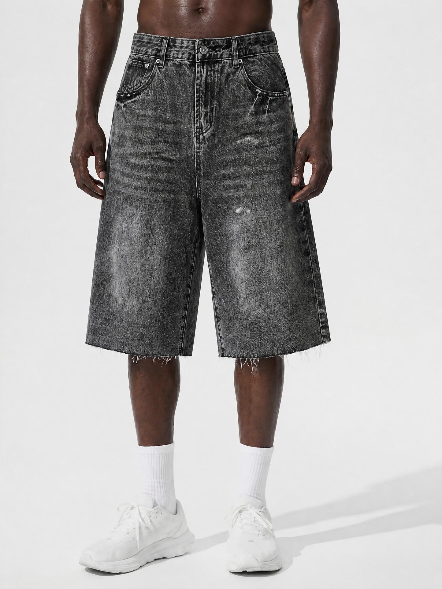 Men’s Vintage Wide Leg Denim Shorts