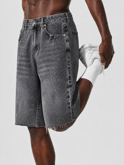 Men’s Vintage Wide Leg Denim Shorts