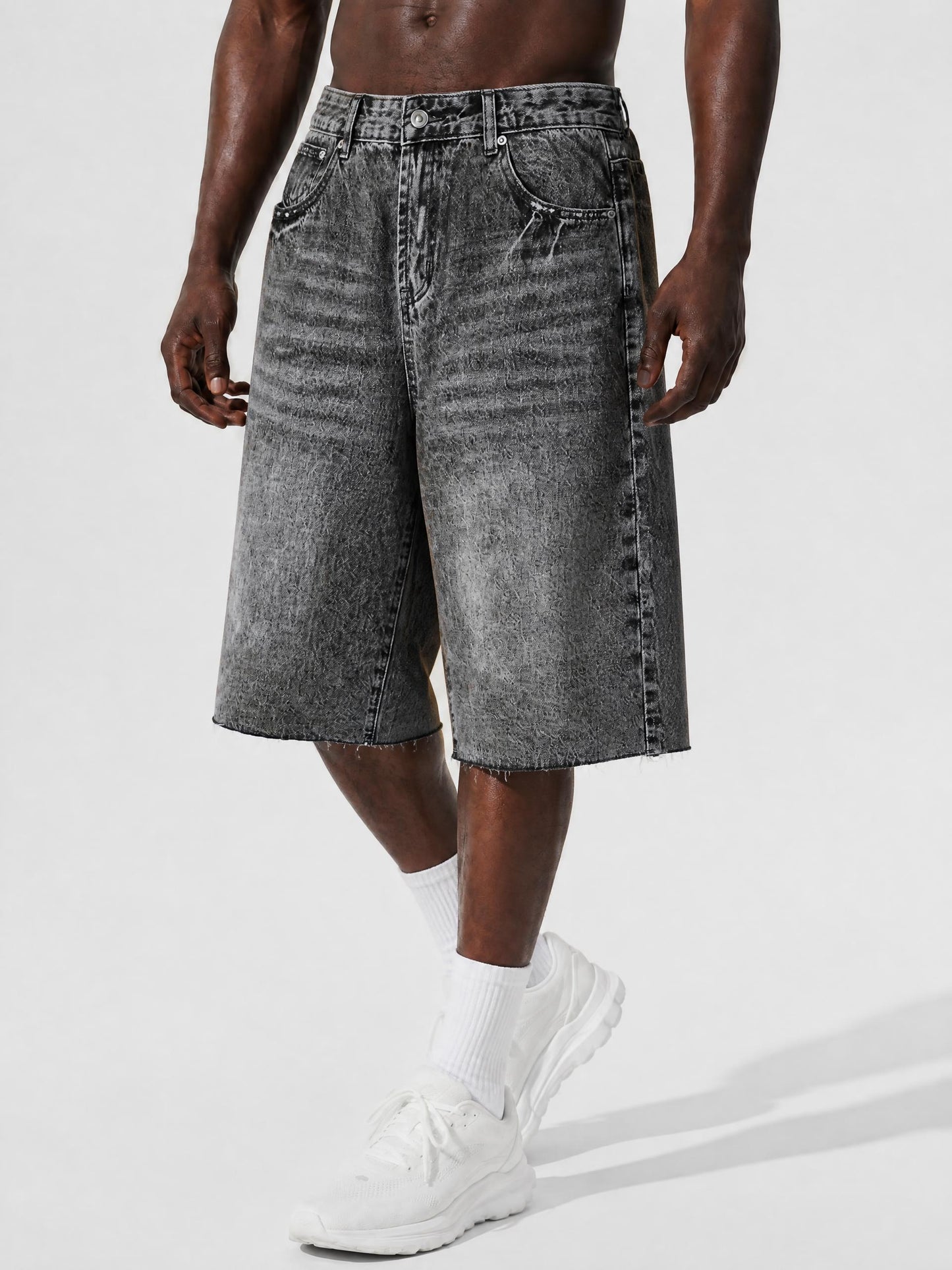 Men’s Vintage Wide Leg Denim Shorts
