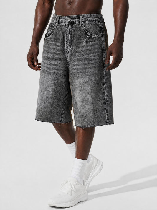 Men’s Vintage Wide Leg Denim Shorts
