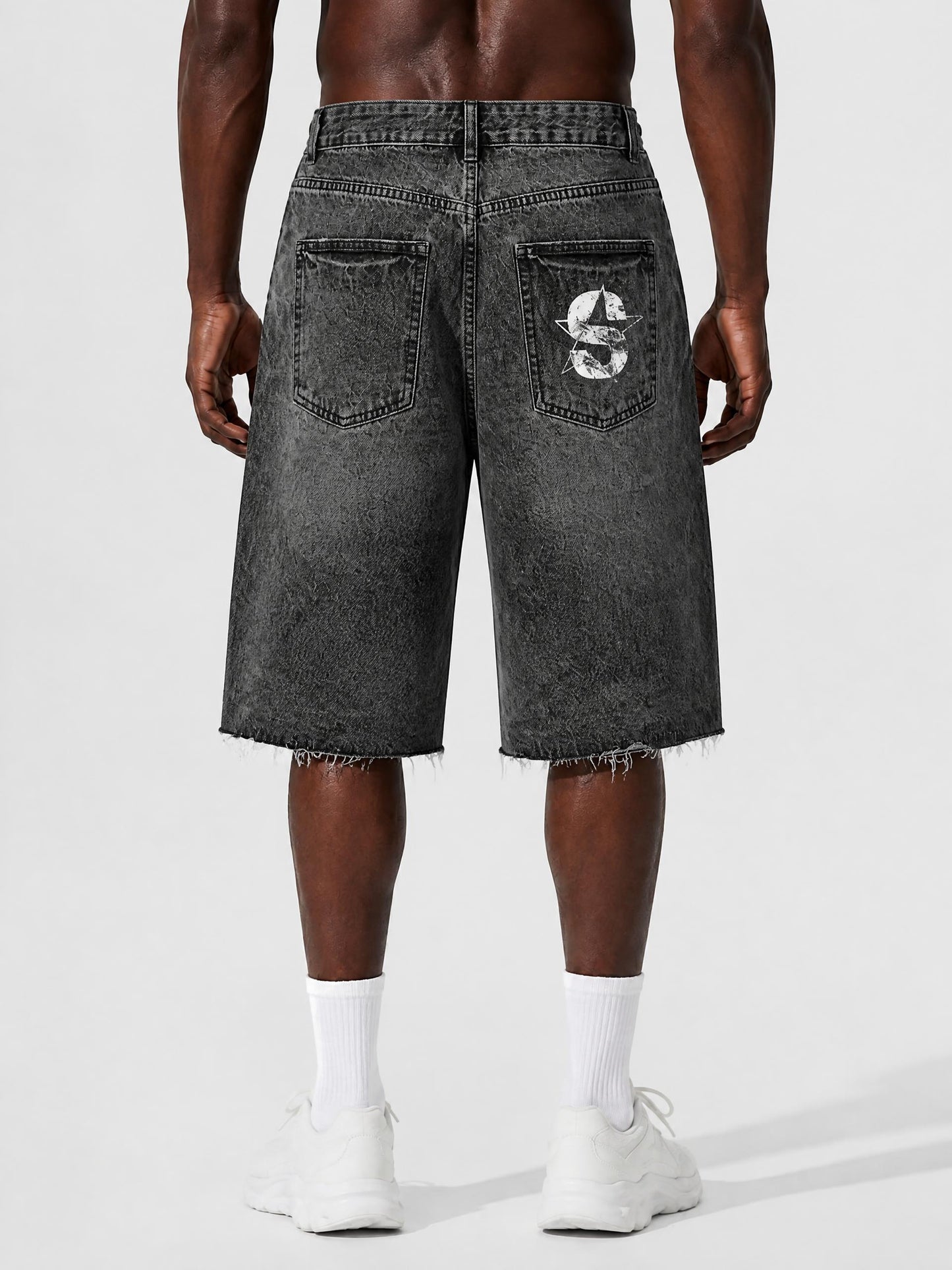 Men’s Vintage Wide Leg Denim Shorts