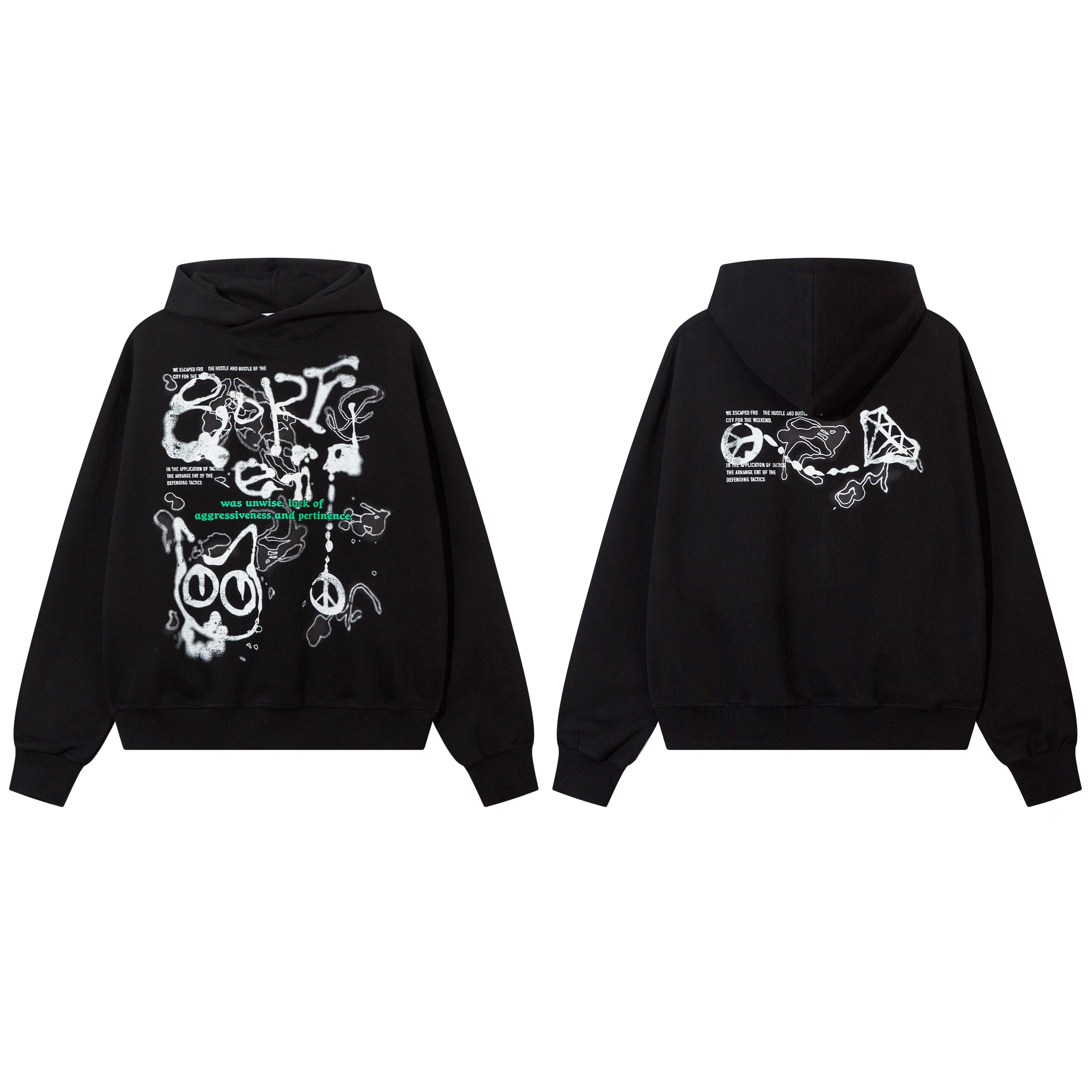 Unwise | Y2K Grafik Hoodie