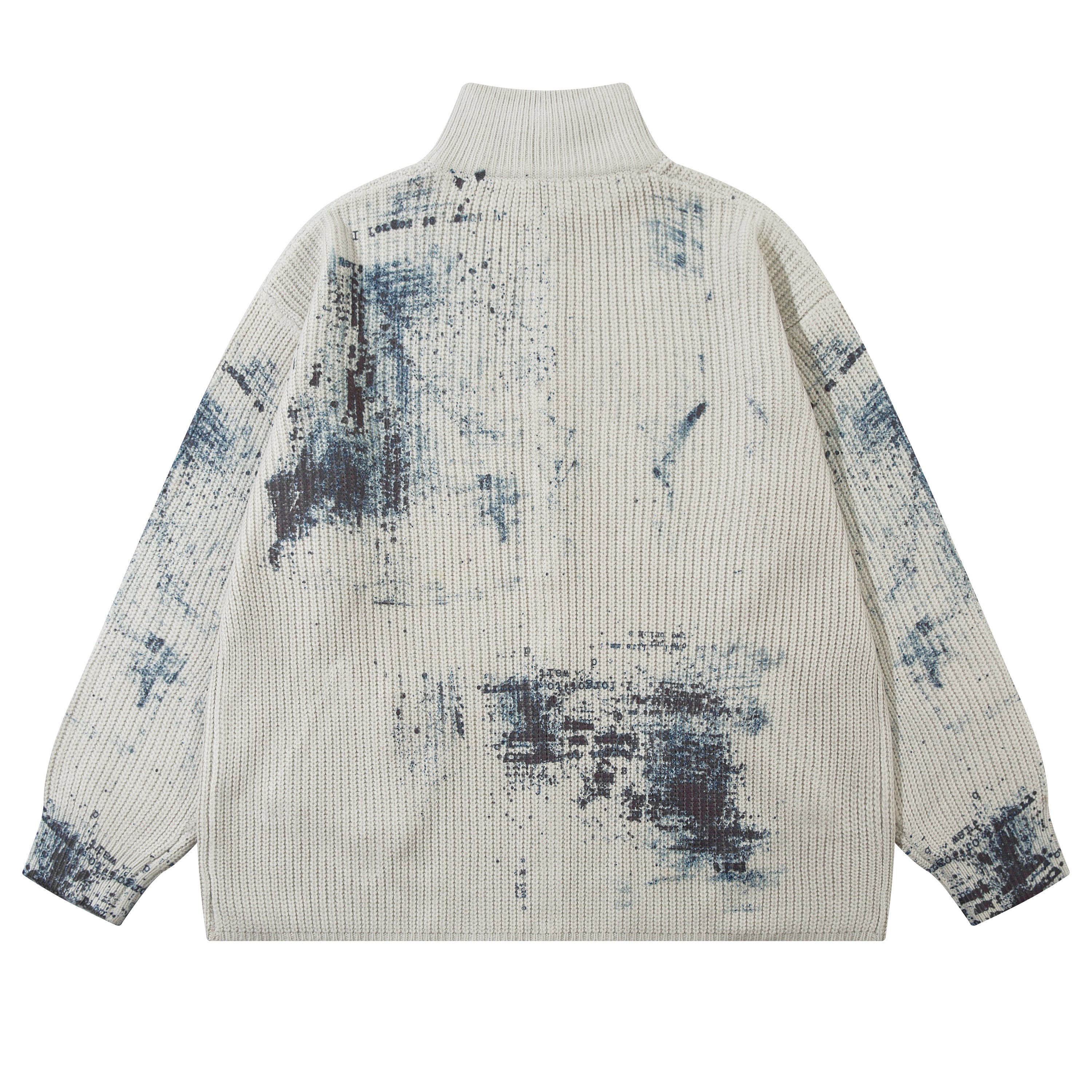 Graff Knit | Giacca oversize in maglia con stampa graffiti