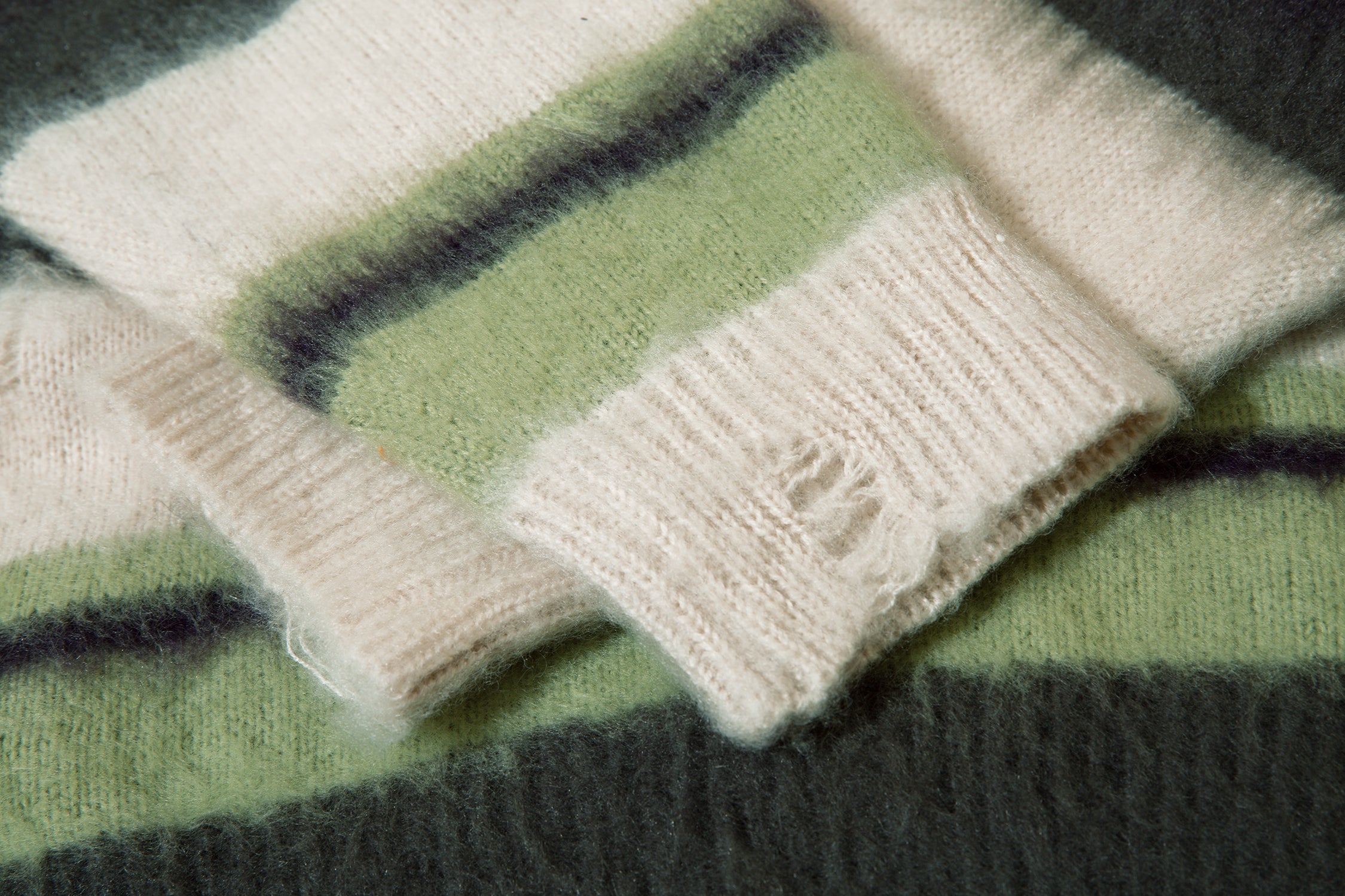 Forest Rhythm | Distressed Striped Knit Jumper