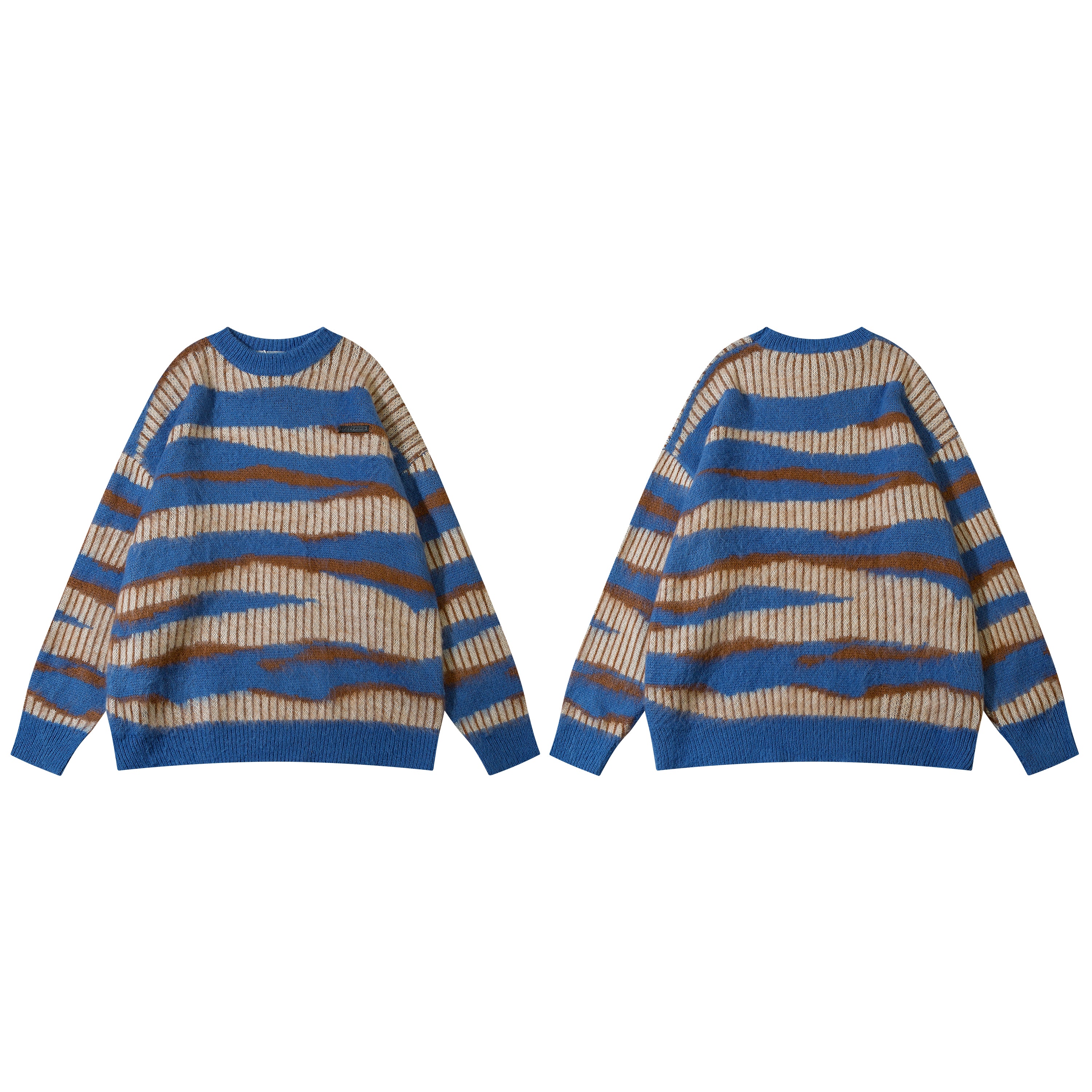 Zebrastreifen | Gemütlicher High Street Strickpullover