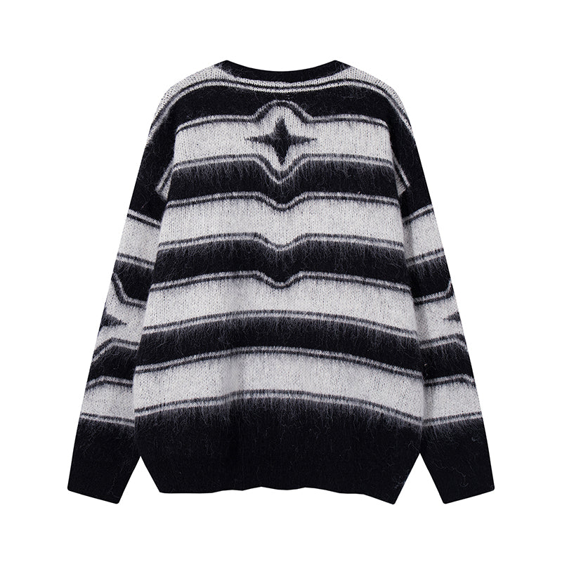 Desert Waves | Gestreifter Strickpullover