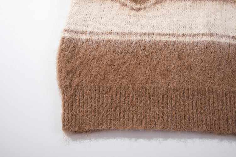 Desert Waves | Gestreifter Strickpullover