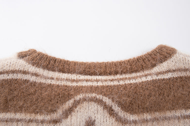 Desert Waves | Gestreifter Strickpullover