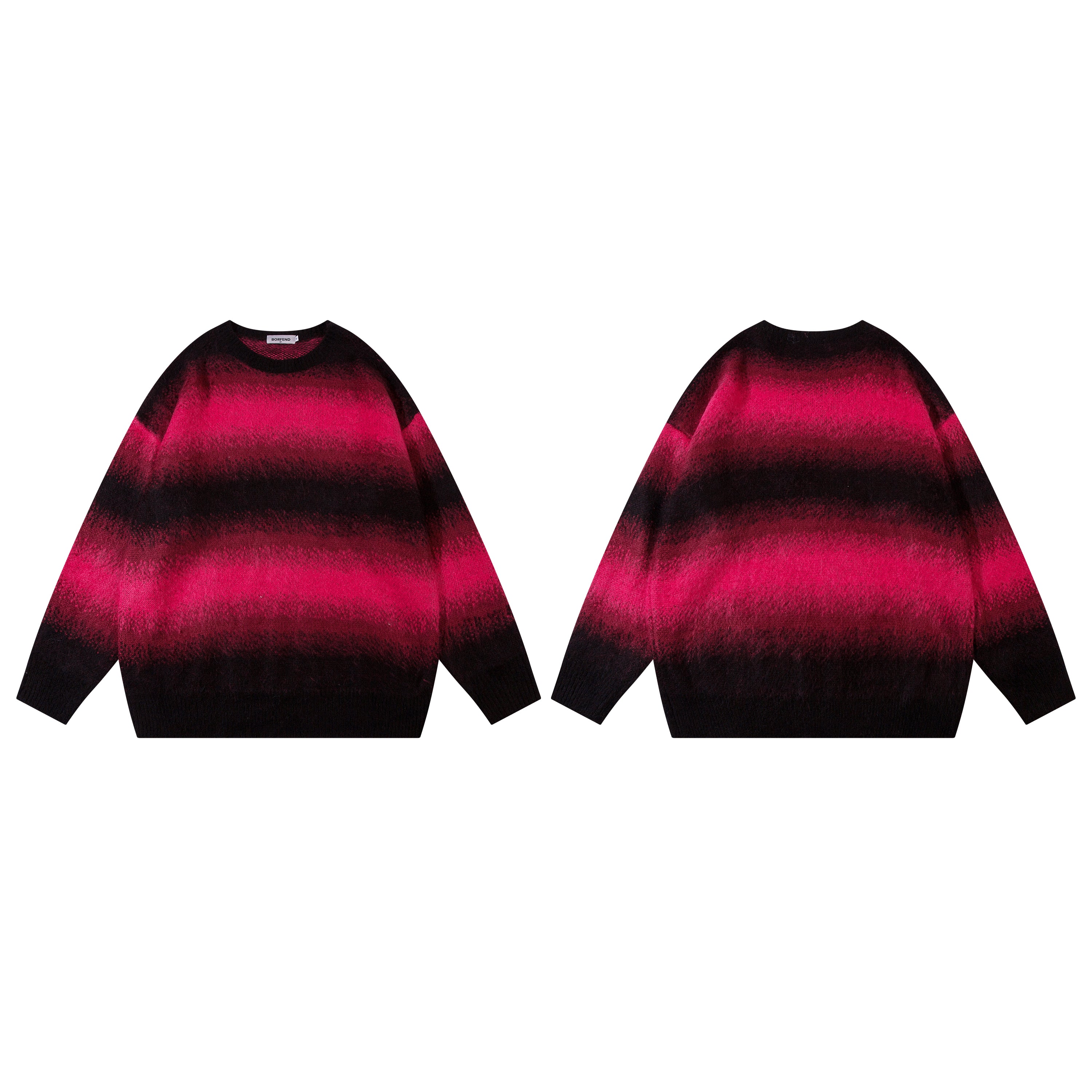 Cosmic Blaze | Gradient Striped Knit Jumper