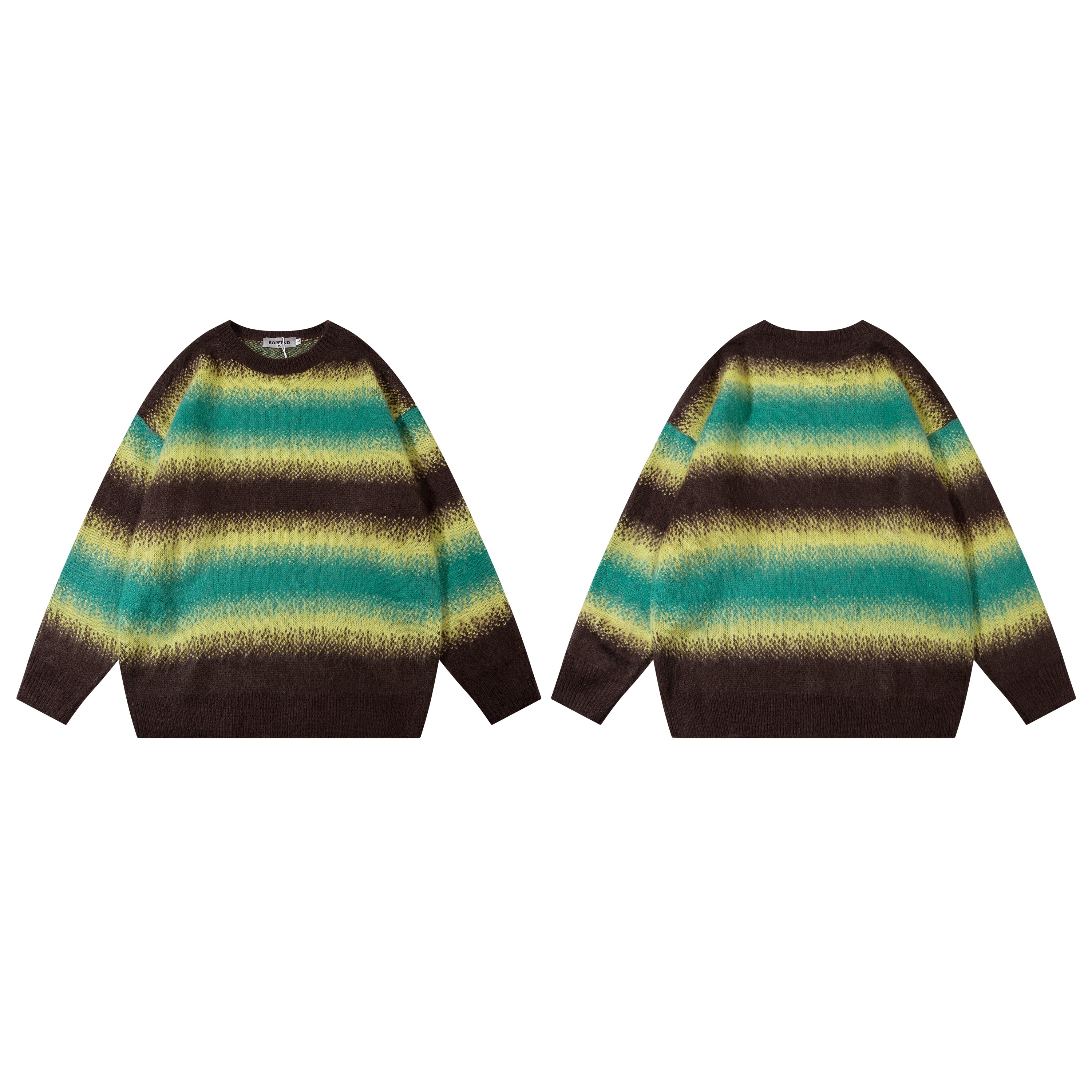 Cosmic Blaze | Gradient Striped Knit Pullover