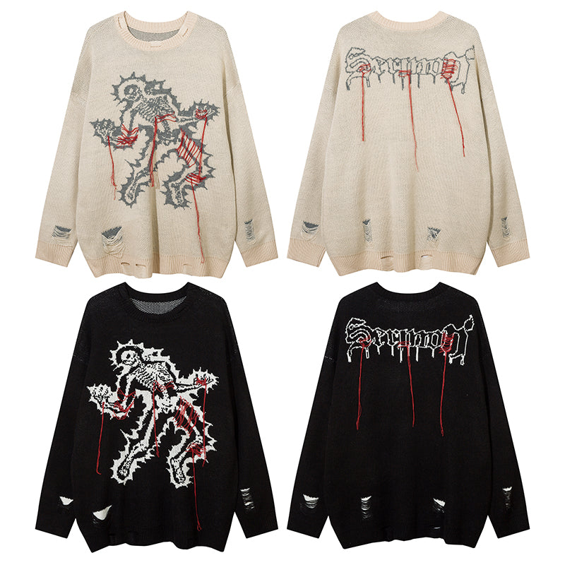 Grim Stitches | High Street Gothic-Strickpullover