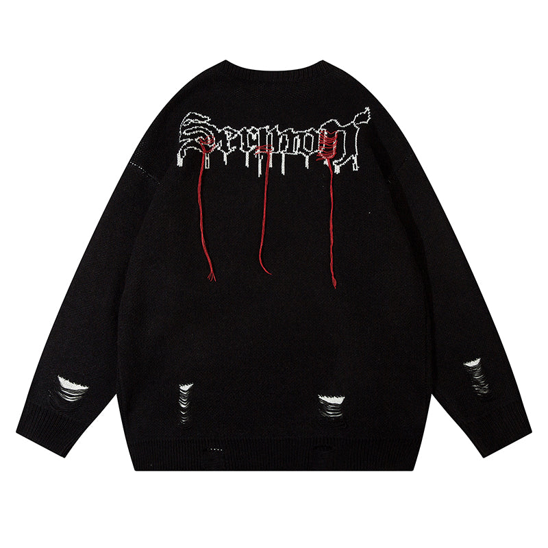 Grim Stitches | High Street Gothic Knit Jumper - Santo 