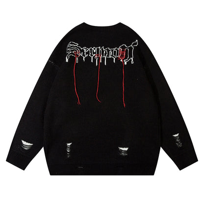 Grim Stitches | High Street Gothic Knit Jumper - Santo 