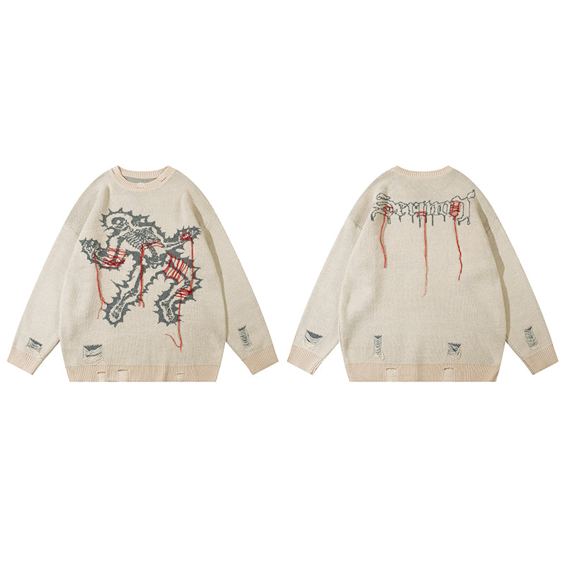 Grim Stitches | High Street Gothic Knit Jumper - Santo 