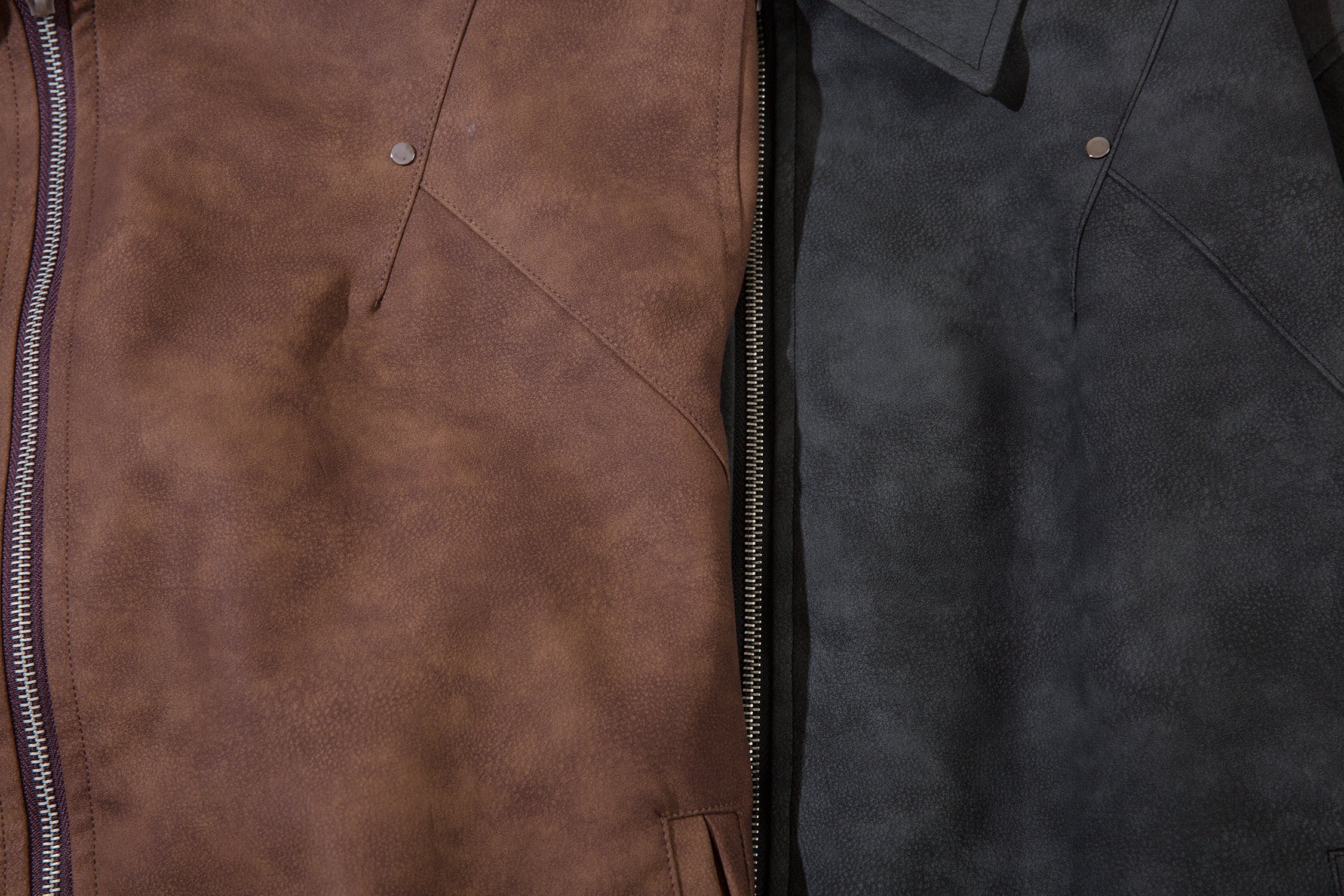 Suede Impact | Distressed Jacke aus Wildleder in Übergröße