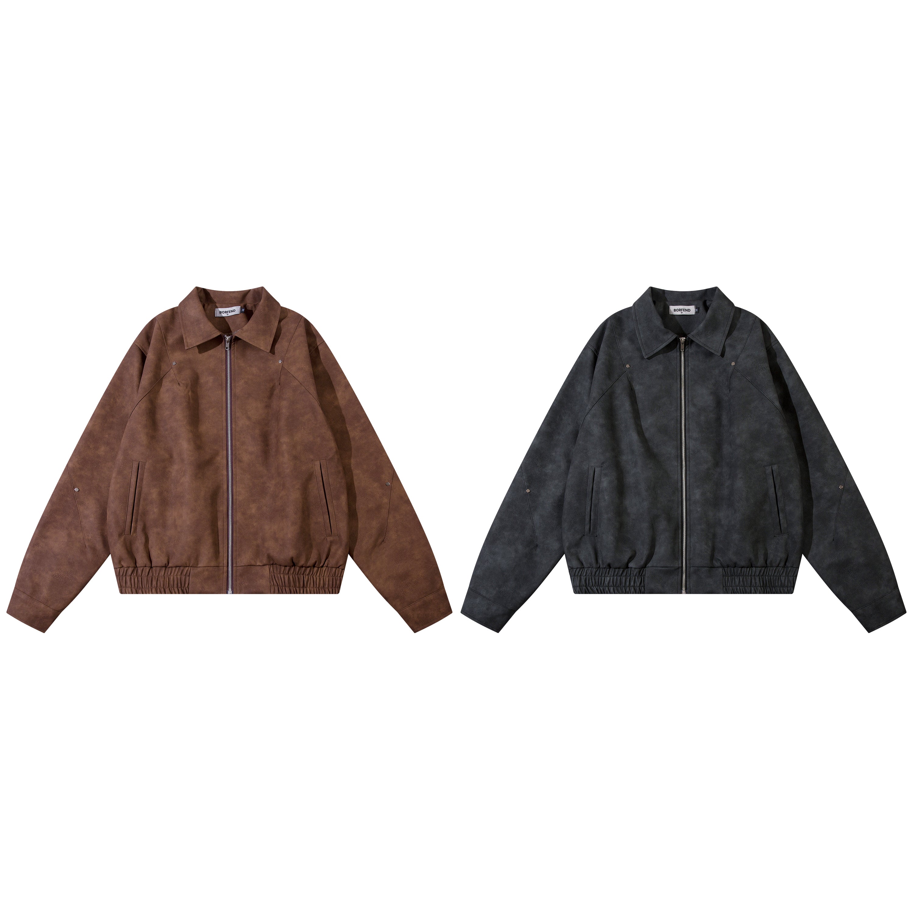 Suede Impact | Giacca oversize in pelle scamosciata con effetto distressed