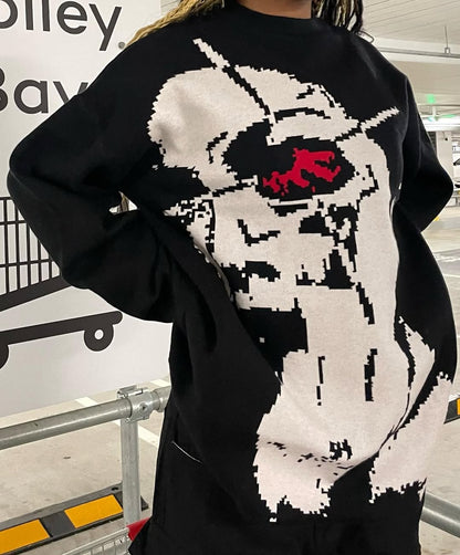 Glitch Reality | Statement Knit Sweater - Santo 