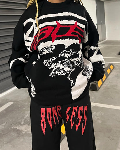 Cyber Rebellion | Graphic Knit Sweater - Santo 