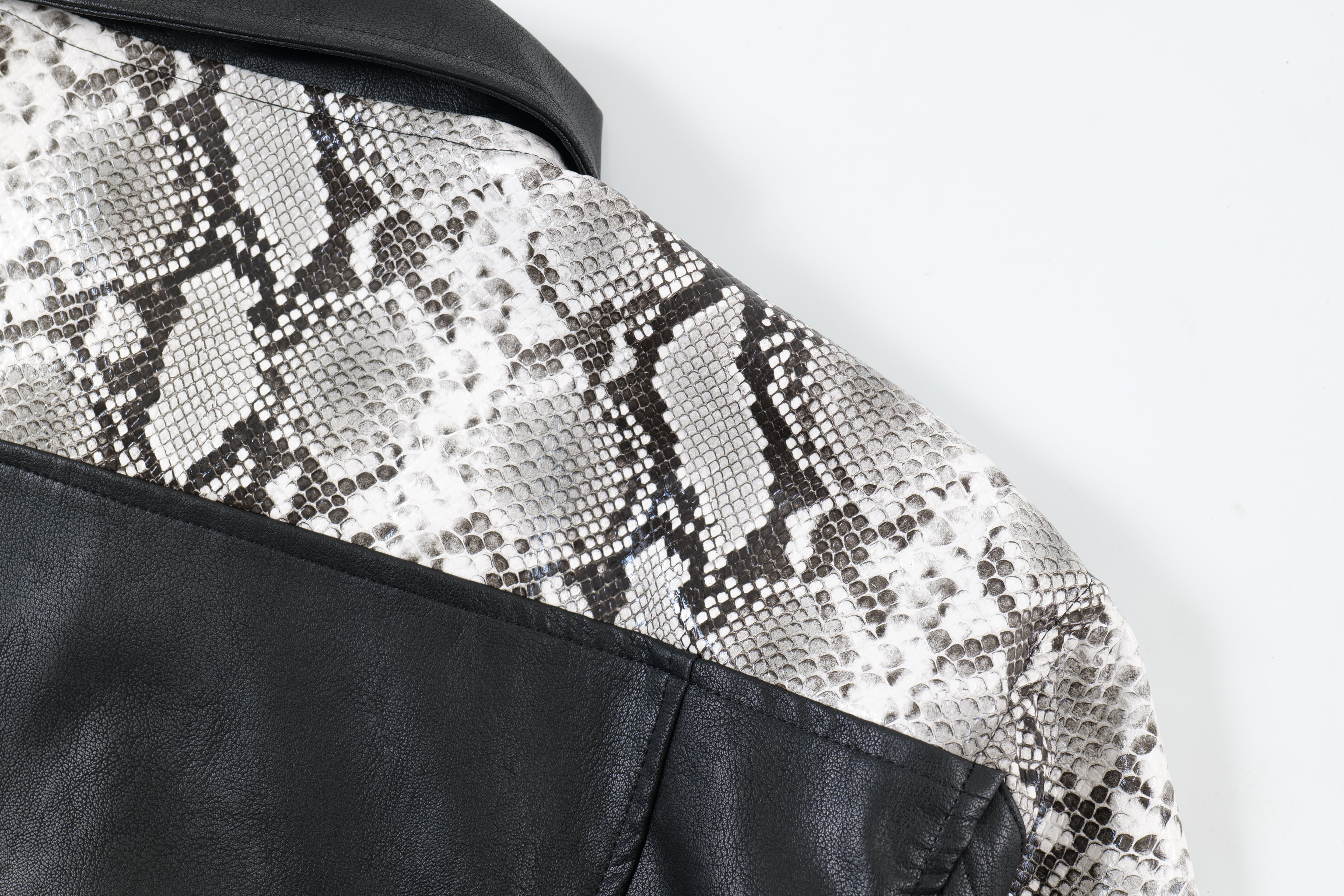 Fang | Faux Leather Bomber Jacket