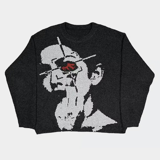 Glitch Reality | Statement Knit Sweater - Santo 