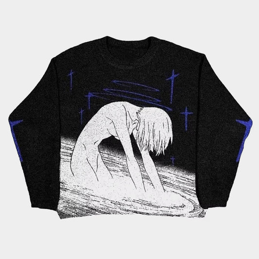 Melancholy Flow | High Street Knit Jumper - Santo 