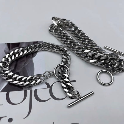 Gothic Unisex Wheat Spike Chain Bracelet Hip Hop Fashion Accessories Woman Man Punk Jewelry - Santo 