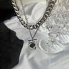 Punk Necklaces Jewelry Woman Man Unisex Spades A Drop Necklace Gothic Hip Hop Vintage Accessories Fashion Gift - Santo 