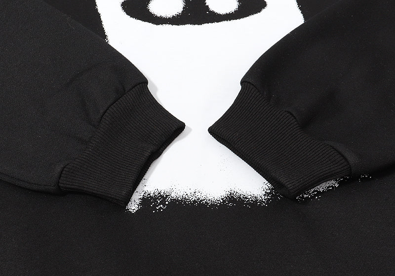 ' Masked Doll Print ' Hooded Sweatshirt - Santo 