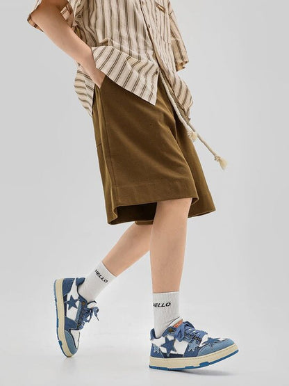 Vintage Street Denim Blue Shoes Men Women Sneakers Retro Comfortable Shoes Anti-slip Breathable Basic Jean Casual Shoes Unisex - Santo 