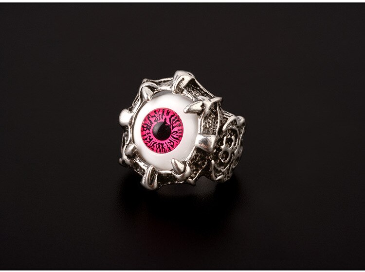 Vintage Gothic Unisex Eyeball Ring Woman Man Punk Jewelry Hip Hop Ring Accessories Fashion Party Gifts - Santo 