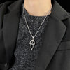 Punk Necklaces Jewelry Woman Man Unisex Soul Mask Drop Necklace Gothic  Hip Hop Vintage Accessories Fashion Gift - Santo 