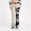 Hot Sale Color Block Patchwork Jeans Men Women Vintage Slim Pants Clothes Streetwear Men Hip Hop Harajuku Long Trousers Unisex - Santo 