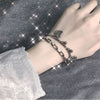 Lataa kuva gallerian katseluohjelmaan, Hip Hop Fashion Accessories Unisex Love Double Layer Chain Bracelet Vintage Gothic Woman Man Punk Jewelry - Santo 