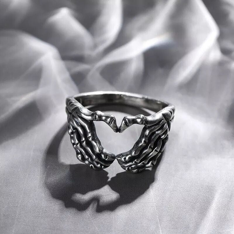 Gothic Woman Man Punk Jewelry Unisex Skeleton Handt Ring Vintage Fashion Party Gifts Hip Hop Ring Accessories - Santo 