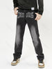 High Streetwear Gothic Letter Embroidered Men's Vintage Jeans Pants Hip -hop Loose Oversized Casual Womens Mens Denim Clothing - Santo 