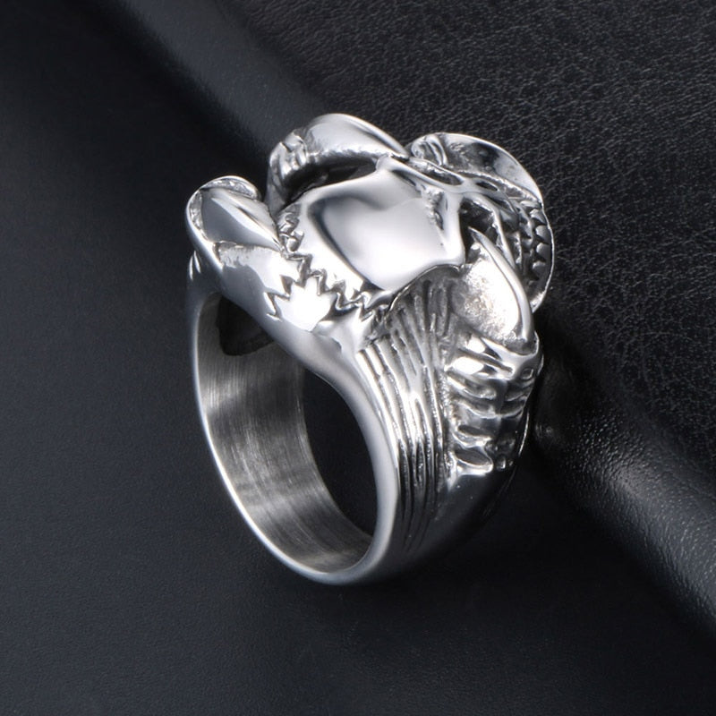 Gothic Unisex Skull Ring Hip Hop Ring Accessories Fashion Party Gifts Vintage Hip Hop Ring Accessories - Santo 