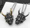 Lataa kuva gallerian katseluohjelmaan, Unisex Ox Horn Demon Mask Necklace Gothic Fashion Gift  Hip Hop Vintage Accessories Punk Necklaces Jewelry Woman Man - Santo 
