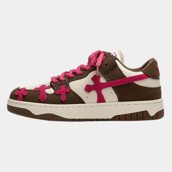 スニーカー Santoni Sneakers in pelle scamosciata con stampa logo Pink Santoni Sneakers In Pelle Scamosciata Con Stampa Logo In