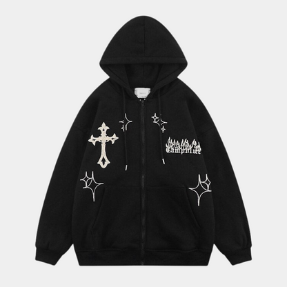 'Sparks' Zip up hoodie - Santo 